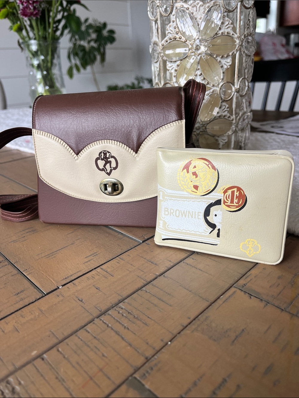 Vintage 1960’s Girl Scout Brownie Bag with wallet